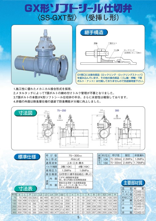 ソフトシール仕切弁 総合カタログ